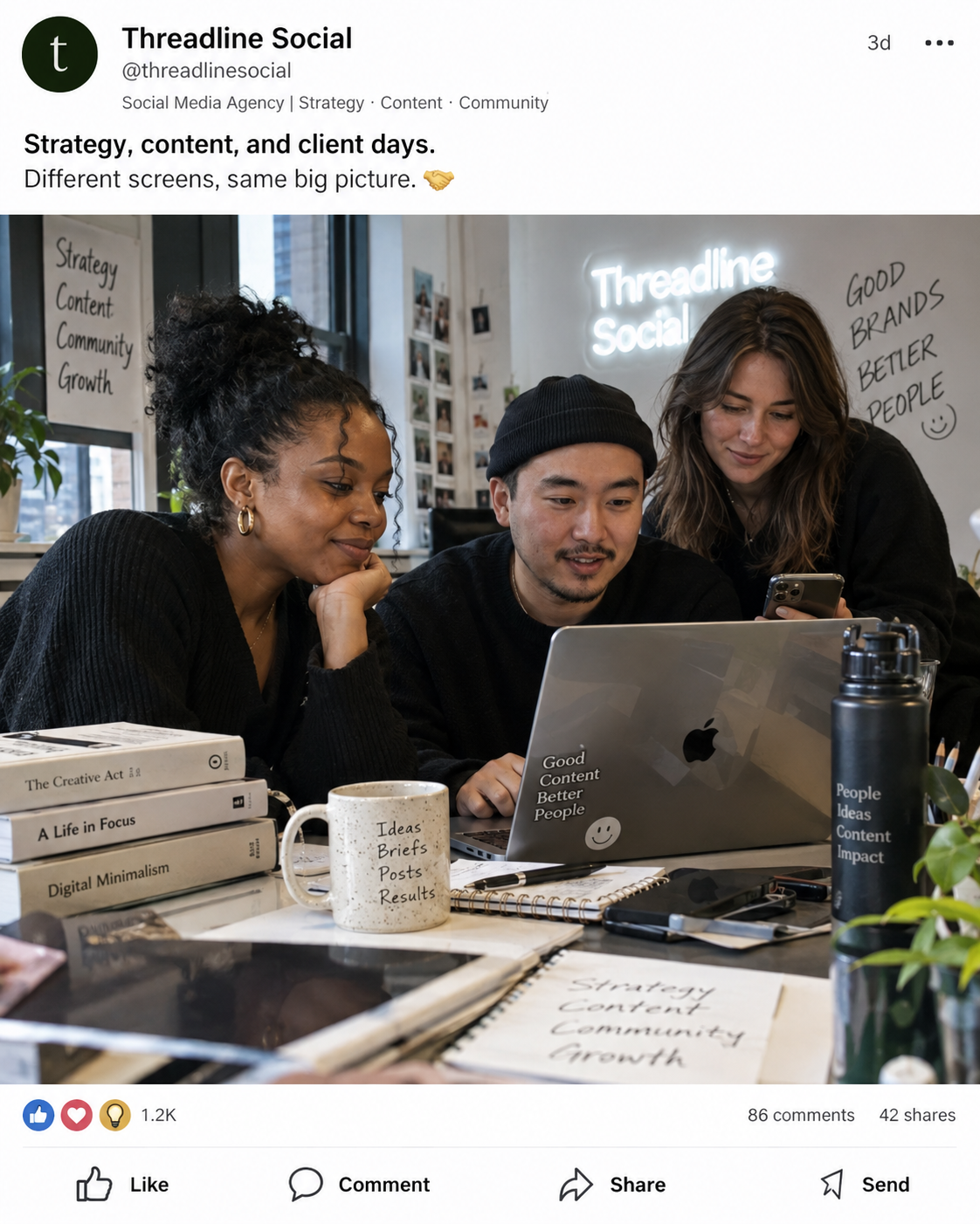Agency social content example