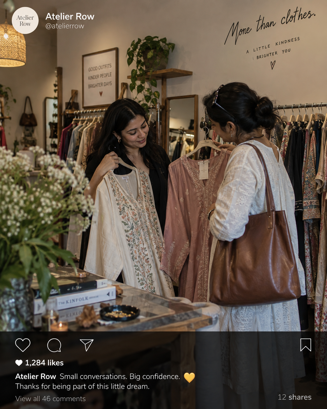 Boutique social content example