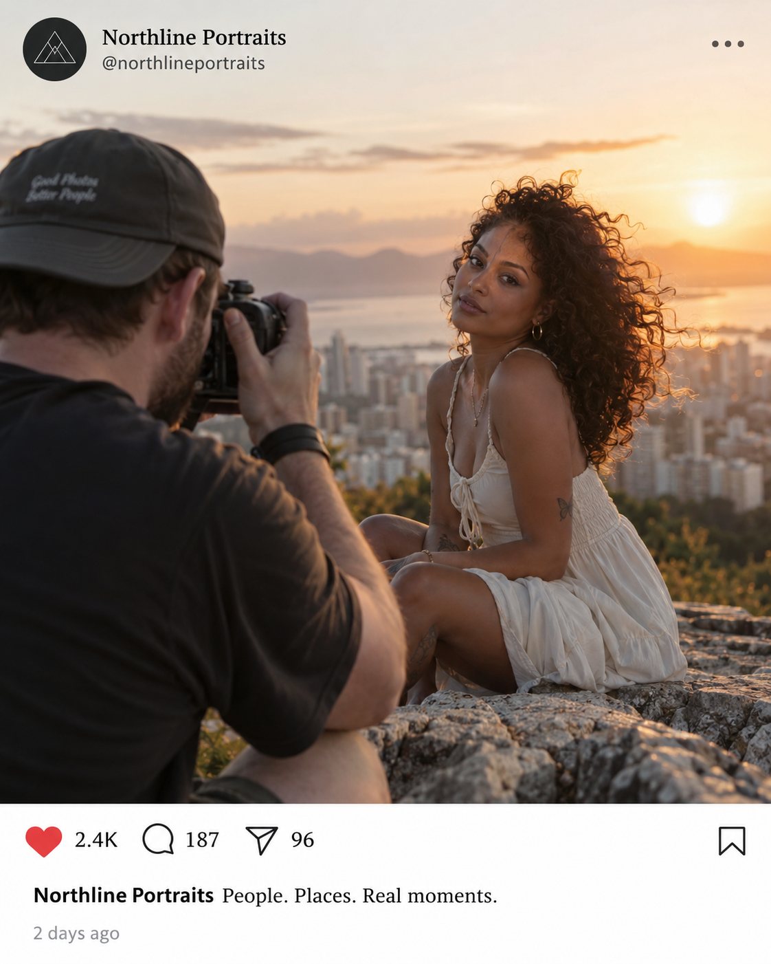 Photographer social content example