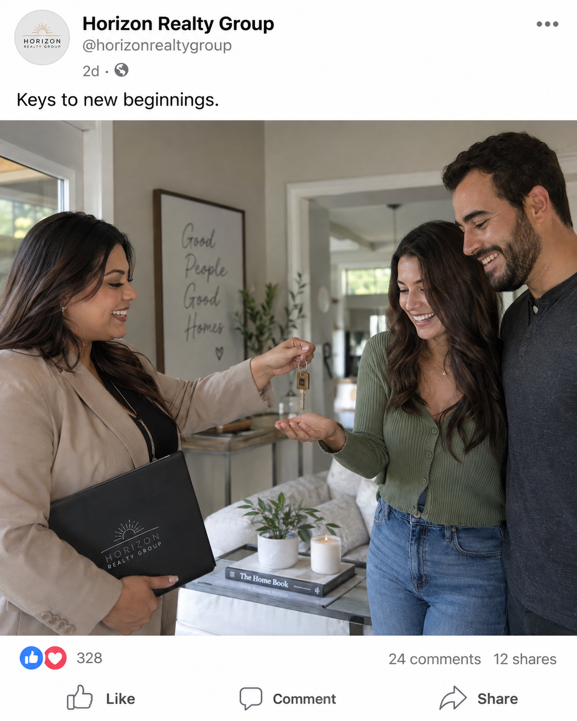 Real Estate social content example