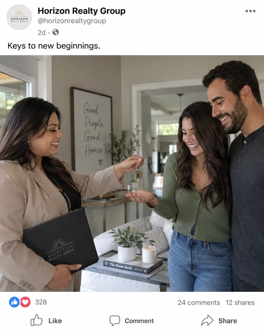 Real Estate social content example